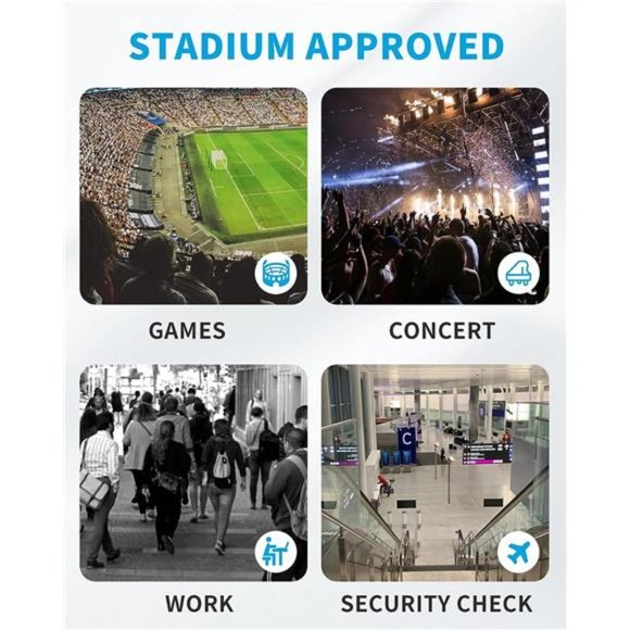 Clear Mini Backpack - Stadium Approved 12x12x6 Small Clear Backpack for Women - Picture 7 of 7